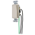 Hubbell Wiring Device-Kellems Spec Grade, Decorator Switches, General Purpose AC, Double Pole, 20A 120/277V AC, Back and Side Wired, Pre-Wired with 8" #12 THHN DSL220LA